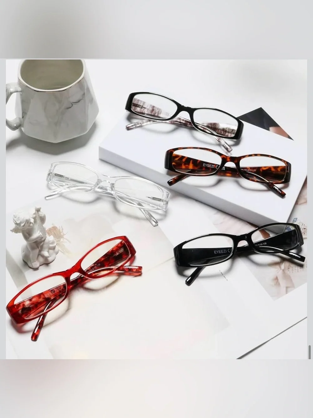 Slim Rectangle Reading Glasses - Multiple Colors
